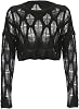 Alt Clothes, Crop Tops See Through Hole Gothic Clothes for Women Ripped Knit Pullover Emo for Women Girls Black