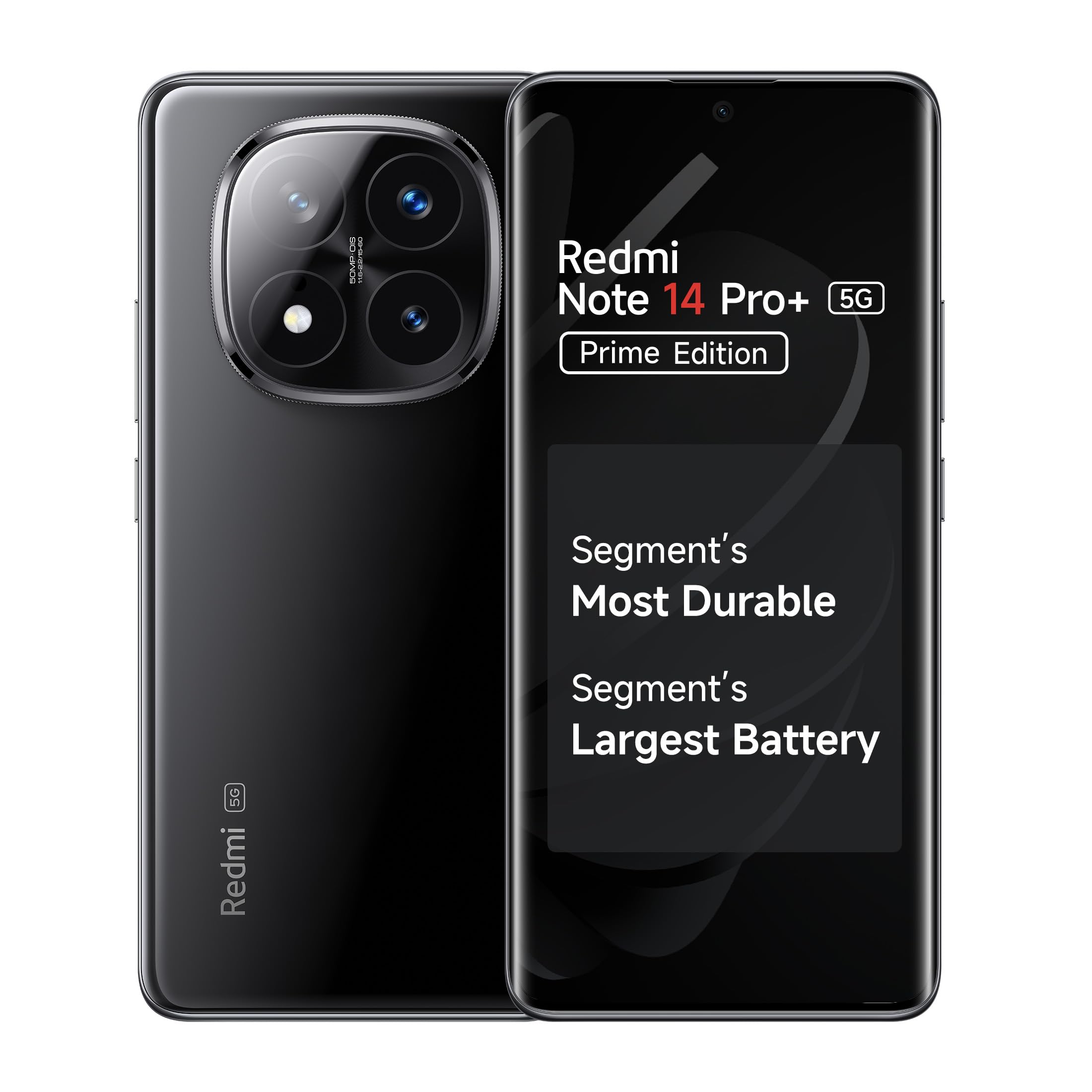 Redmi Note 14 Pro+ 5G Titan Black 8GB RAM 256GB Storage| 50 MP Triple Camera with Telephoto | Corning Gorilla Glass Victus 2 | IP 68 | SD 7s Gen 3