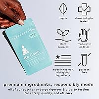 Vista 4 de The Good Patch Parche Be Calm con cáñamo, desenrolla y descomprime, parche natural con extracto de cáñamo, raíz de ashwagandha, pasiflor, bienestar