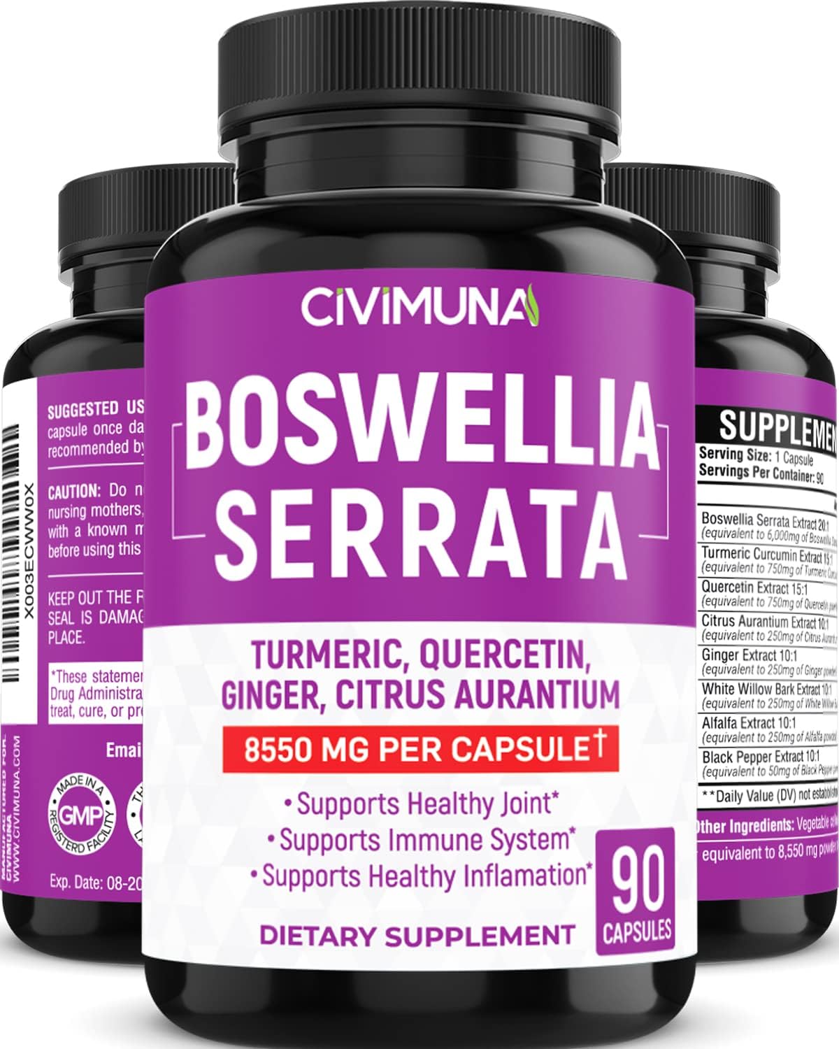 Boswellia Extract Capsules 8550mg 90 Capsules 3
