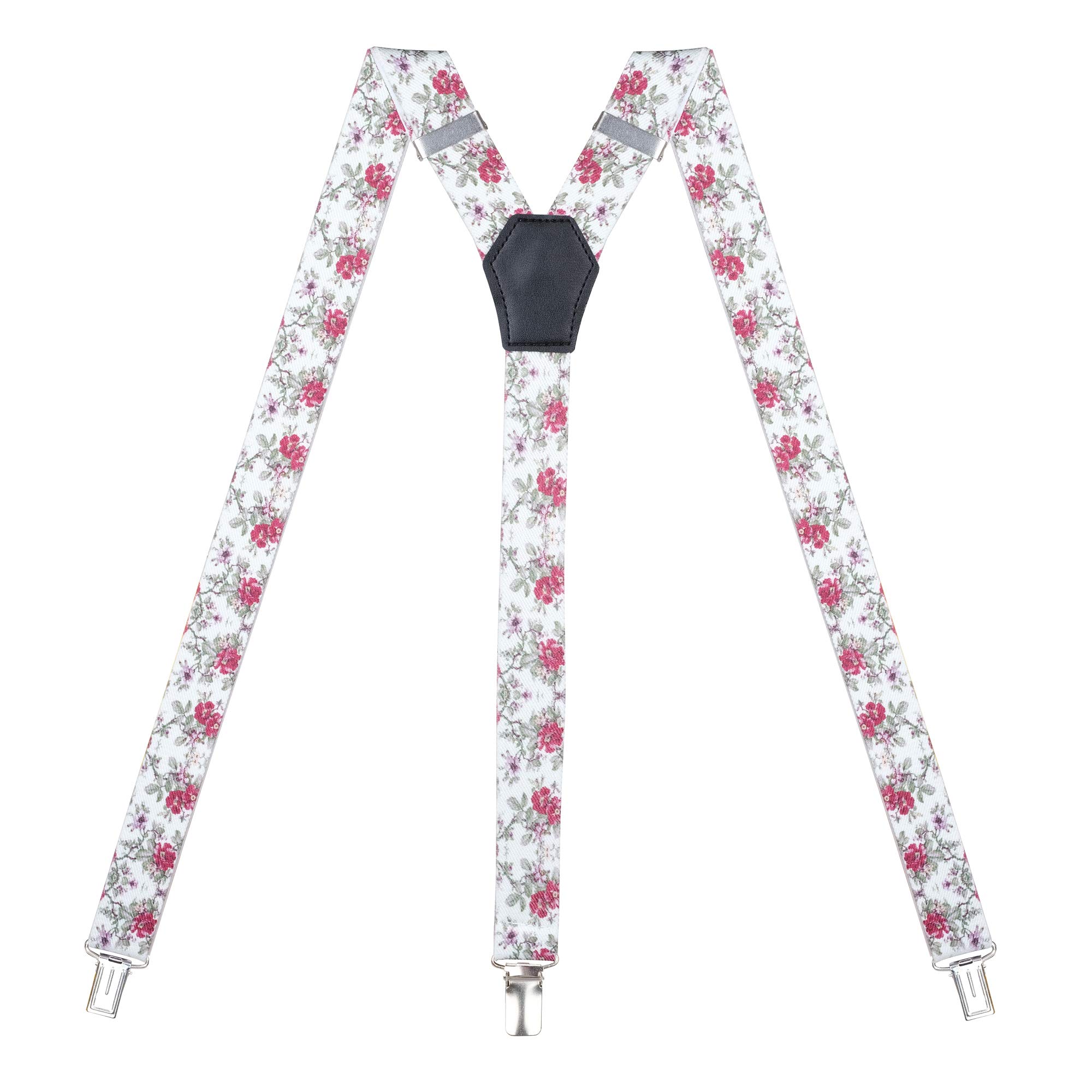 Womens Suspenders – Y Back Style – 1" Width - Comfortably Adjustable Elastic Straps and Metal Clips