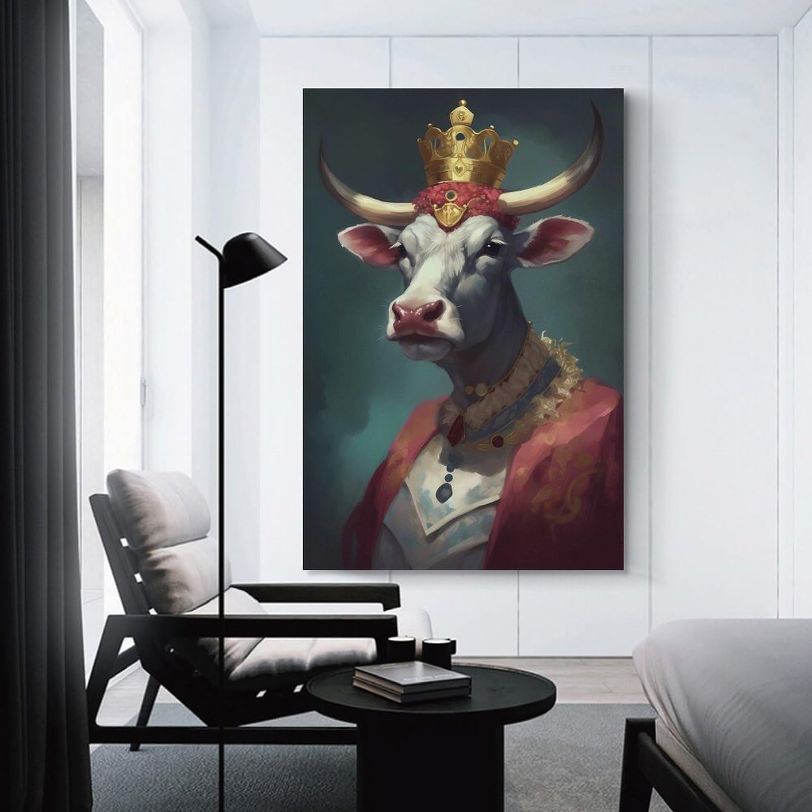 Junmoney Cow Imaginative Play Room Decor Wall Art 20x30inch(50x75cm), for Bedroom Walls, Guest Spaces Or Lounges, An Easy Wall Refresh for Bedrooms