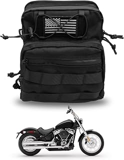 TIKSCIENCE Motorcycle T-Bar Handlebar Saddle Bag Universal Club Style Fit For Harley Dyna Sportster Street Bob Fxbb Softail Waterproof Tool Storage Pouch Luggage Bag