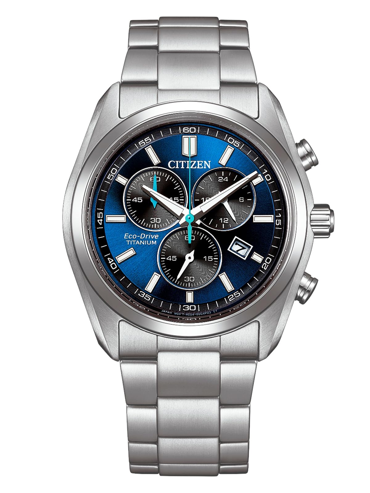 Citizen Eco-Drive Herren-Solaruhr Chronograph Titan/Blau AT2590-59L