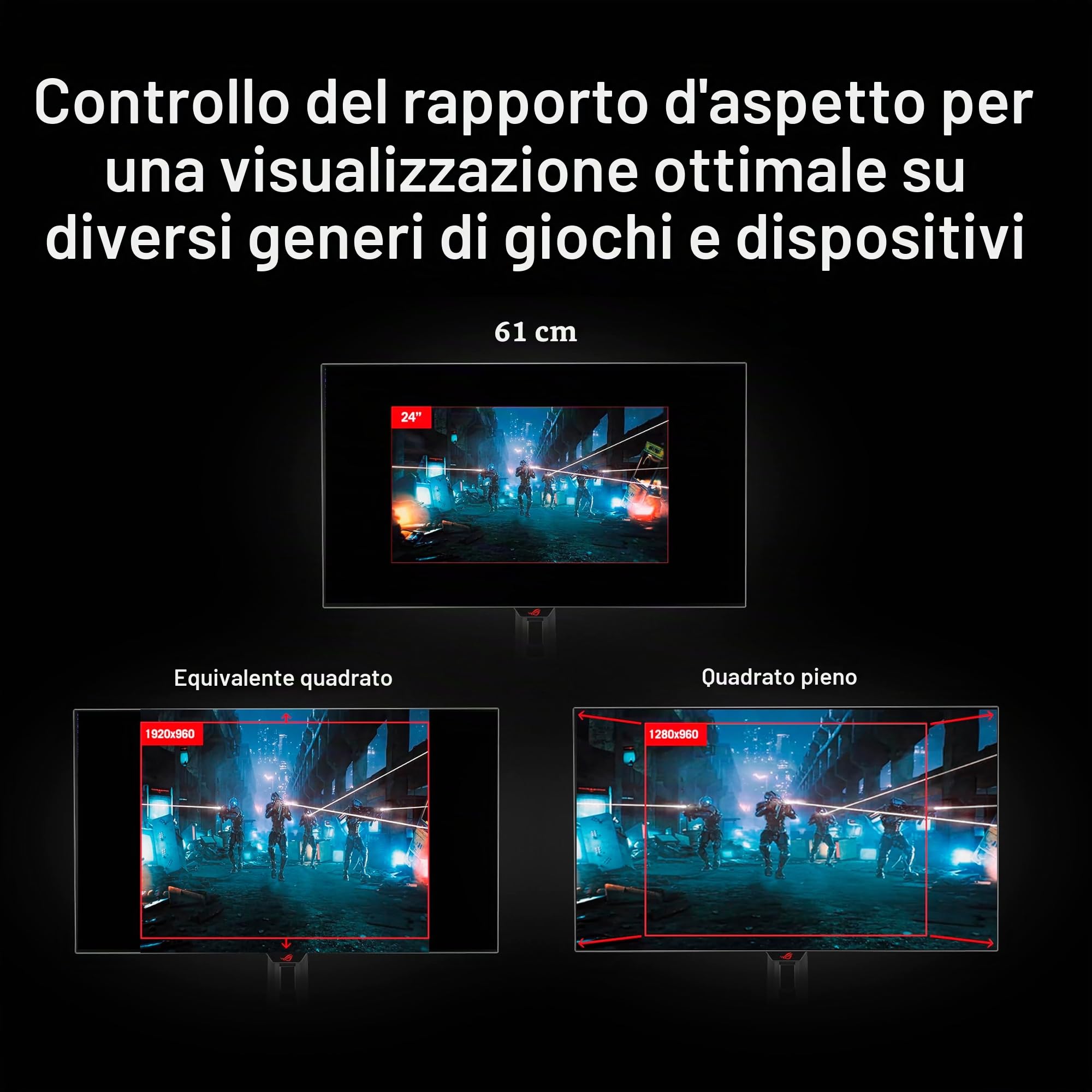 ASUS ROG Strix OLED 27" 1440P Gaming Monitor (XG27AQWMG) ― QHD, TrueBlack Glossy Tandem OLED, 280Hz, 0.03ms, Neo, Sensore di prossimità, DisplayHDR True Black 500, 99% DCI-P3, DisplayWidget, garanzia