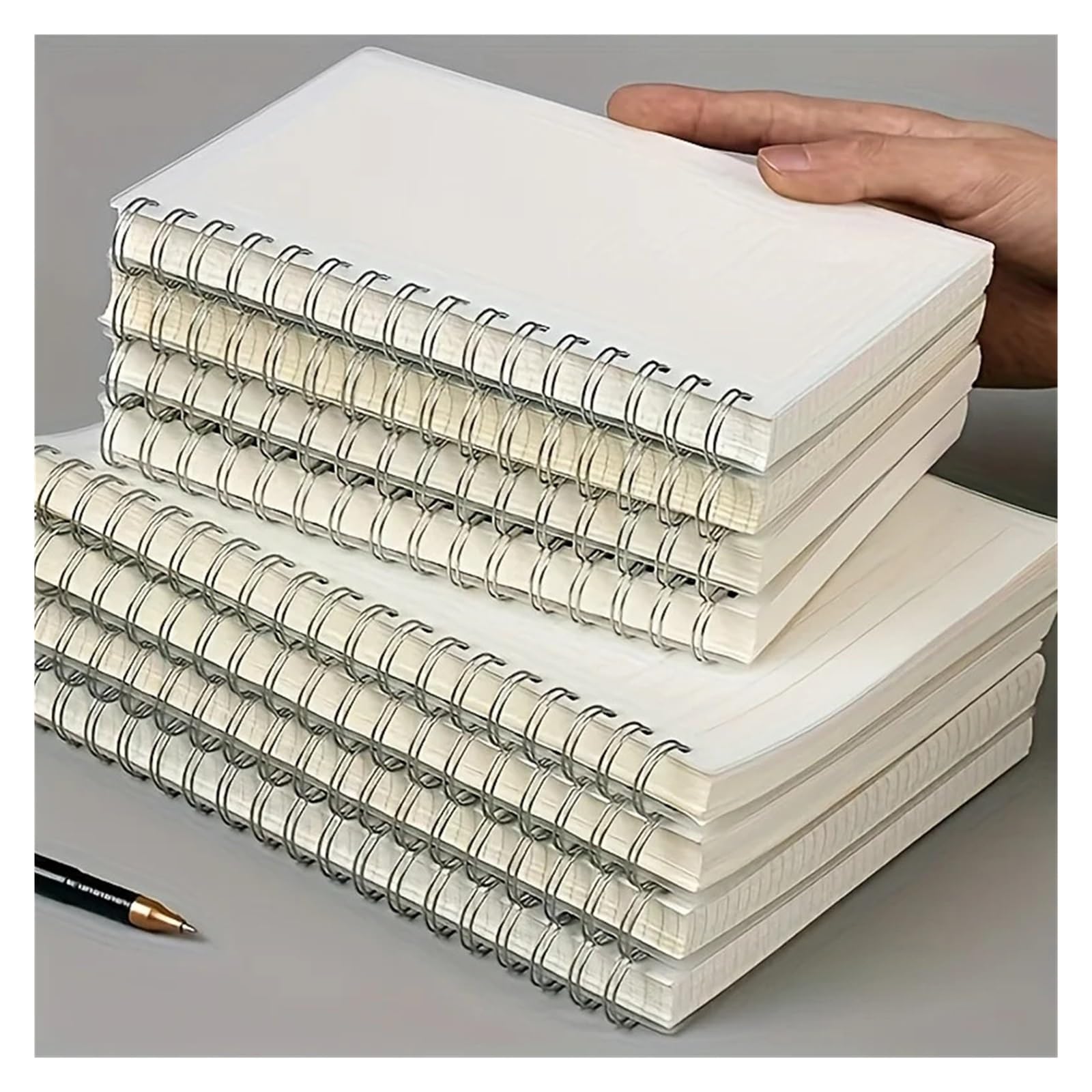 Spiral Notizbuch A4 A5 B5 Line Coil Notebook 120 Blatt/240 Seiten mit Gummiband Sde Flip Spiral Book for Studenten(A4)