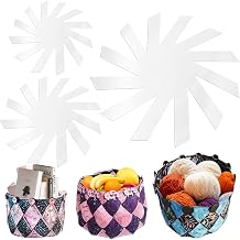 3Pcs 8in 12in 15in Woven Spiral Basket Quilting Template, DIY Woven Spiral Basket Template Cutting Ruler Sewing Machine Ruler Patchwork Tool for Sewing Pattern Art Craft