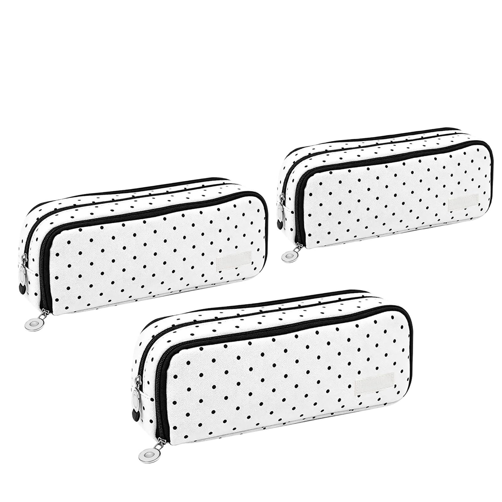 Polka Dot Pencil Case, Cute Pencil Case, Storage Bag for School Office，3pc