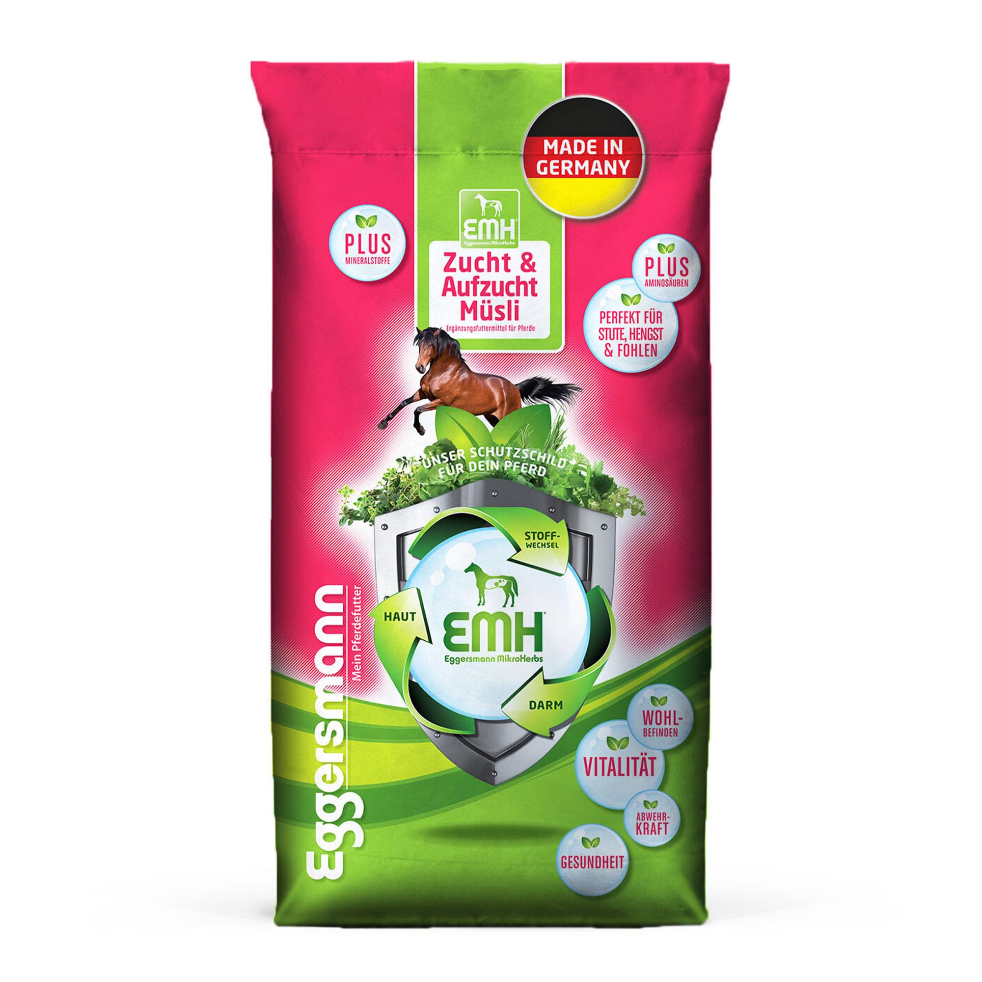 Eggersmann, mangime EHM, müsli per Cavalli da Riproduzione, giumente, stalloni e puledri, 1 Confezione da 20 kg di [Etichetta in Lingua Italiana Non Garantita]