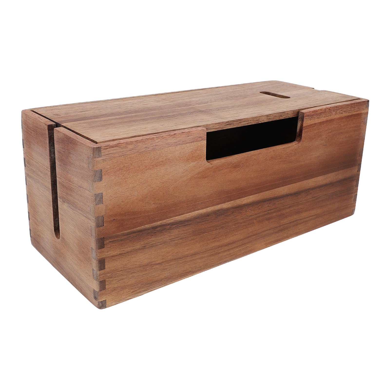 HEEPDD Scatola Portaoggetti Scatola Spegnicavo Organizzatore per Ciabatta Cavi TV Scrivania Organizzatore Cavi per Scrivania con Venature del Legno Design per Ufficio Casa Studio Gestione in ​​Legno
