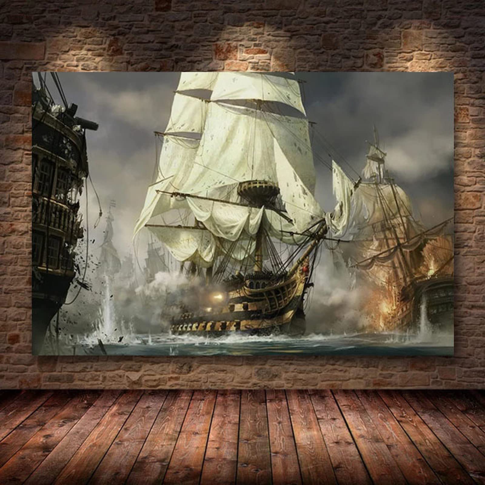 Amazon｜グレートウェーブキャンバス絵画風景ポスターとプリントで壁の