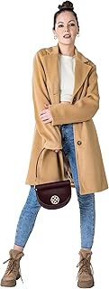GETUBACK Womens Classic Cashmere Wool Blend Coat Trench Coat Pea Coat