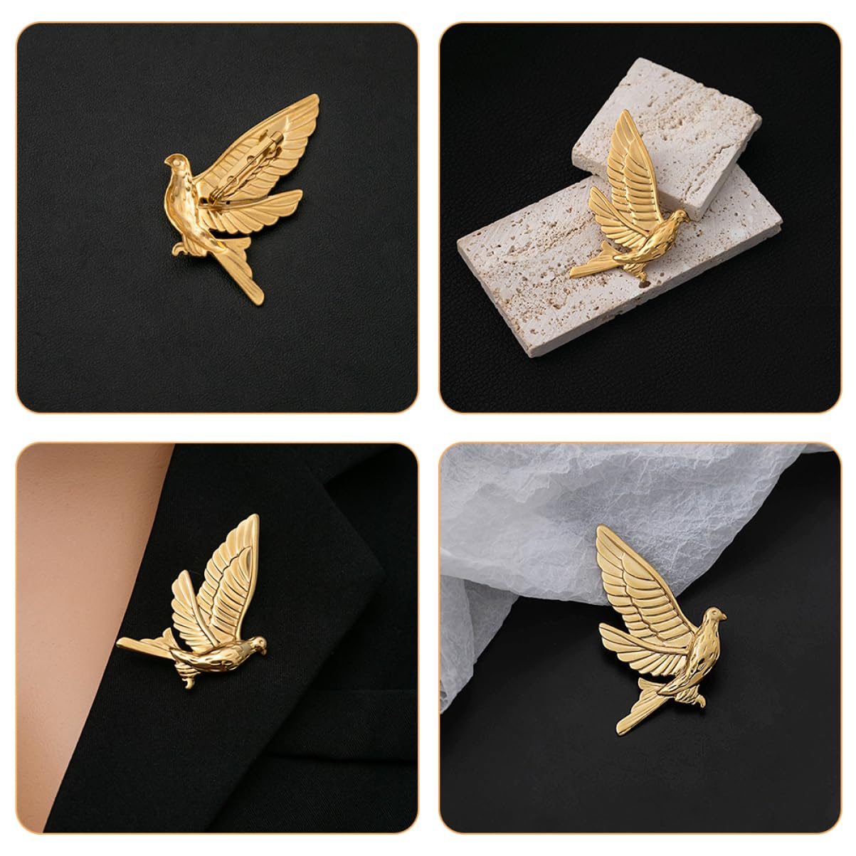 5pezzi Spilla Decorativa Per Cappello Forma Di Colomba Accessorio Elegante Per Cerimonie Compleanni e Occasioni Speciali Spilla Multifunzionale Resistente Perfetta Per