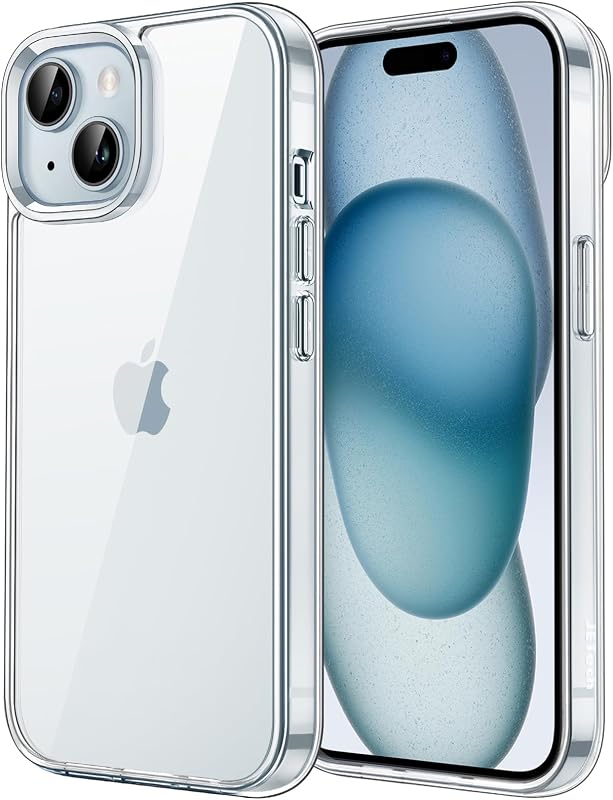 JETech Coque pour iPhone 15 6,1 Pouces, Anti-Jaunissement Étui de Protection Antichoc, Housse Anti-R
