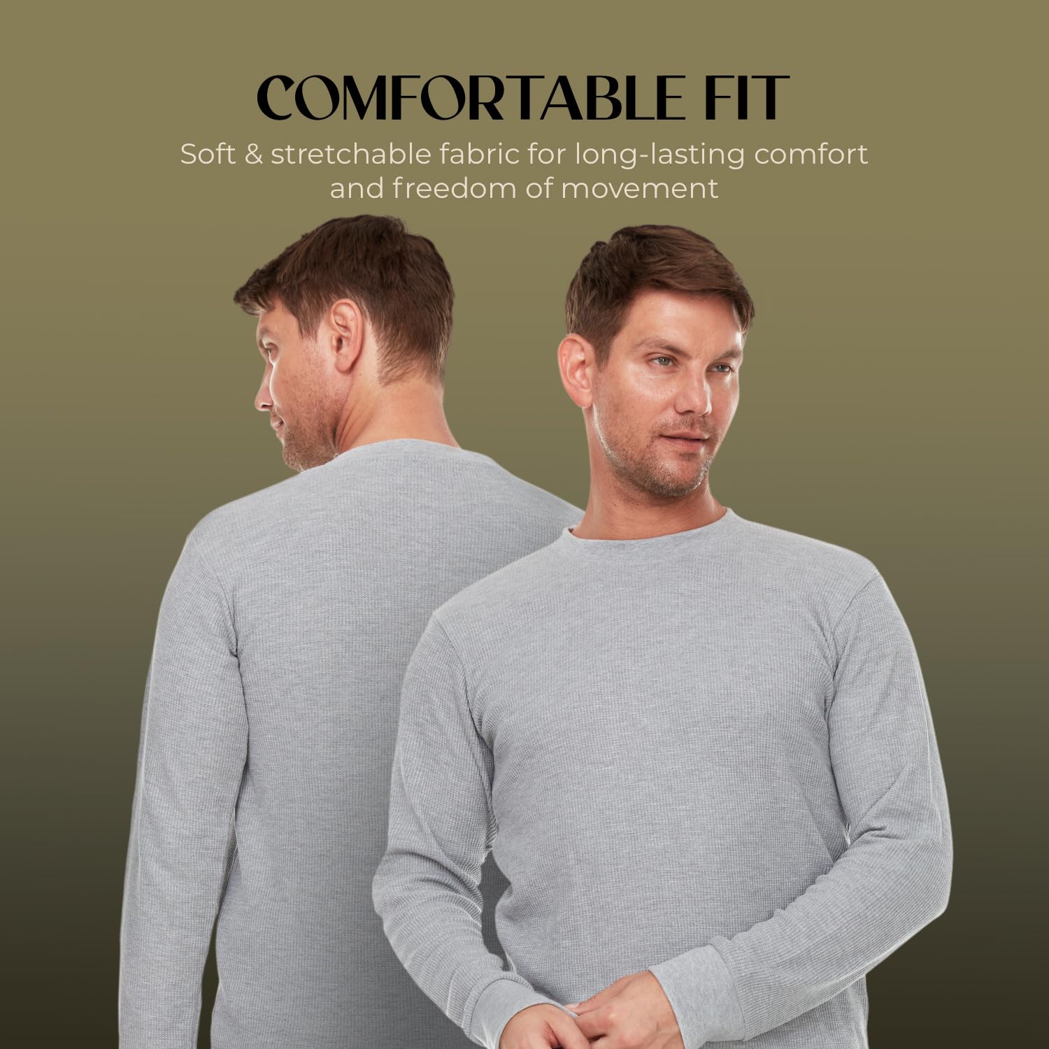 JMR - Camisa térmica pesada para hombre, 100 % algodón, manga larga, úsalo como capa base o independiente, cálida y transpirable