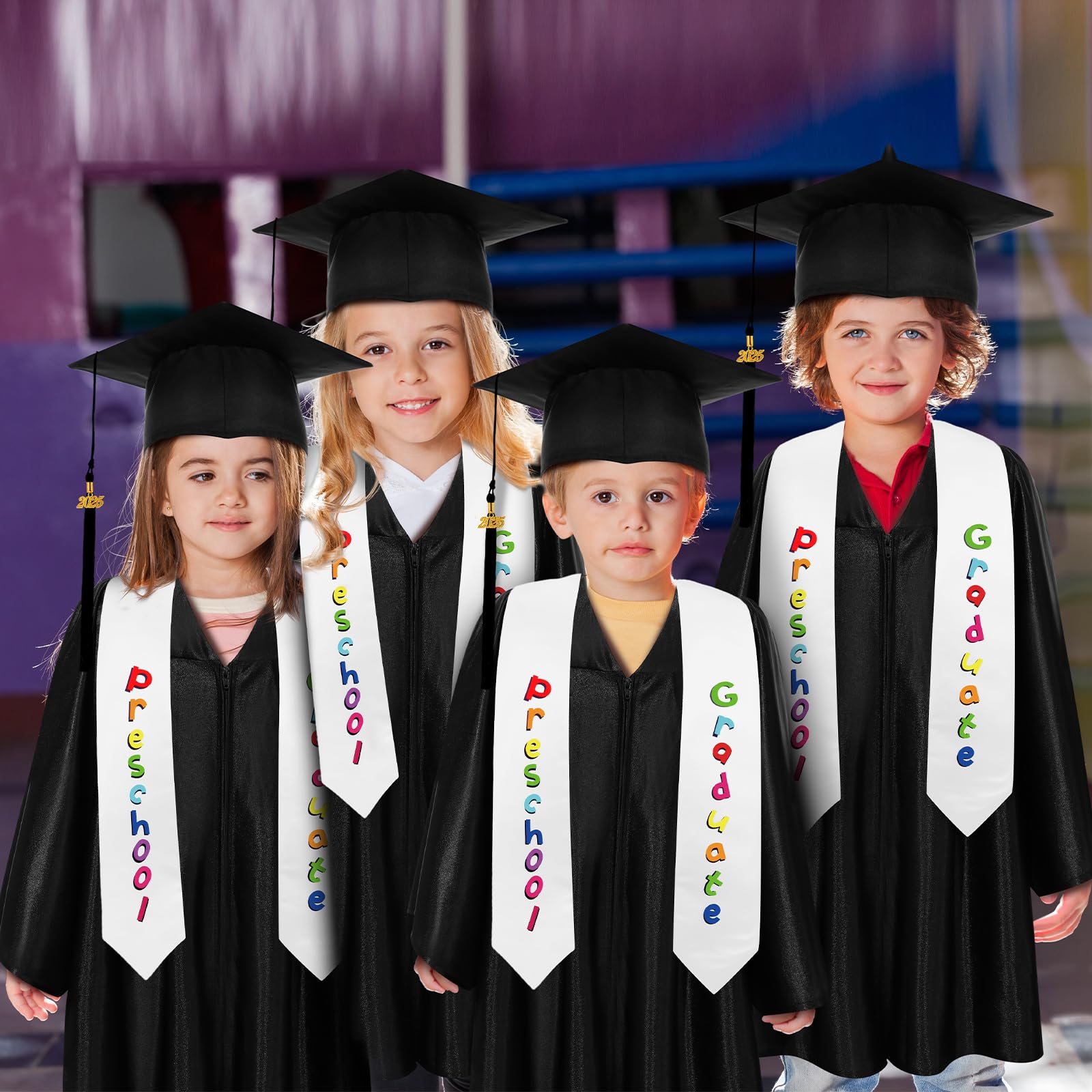Snapklik.com : Bokon 4 Pcs Kindergarten Preschool Graduation Cap And Gown