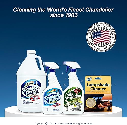 Miniatura 5 de Sparkle Plenty - Limpiador de candelabros en aerosol seco por goteo que no se limpia, removedor de polvo y sin rayas para cristales de araña y