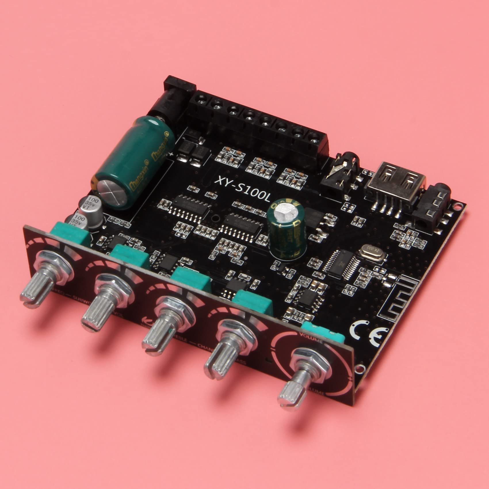 Drfeify Scheda Dell'amplificatore Di Potenza, Scheda Dell'amplificatore Di Potenza Stereo Bluetooth A 2.1 Canali DC12‑24V 50Wx2 100W Per Altoparlanti E Subwoofer - Foto 7