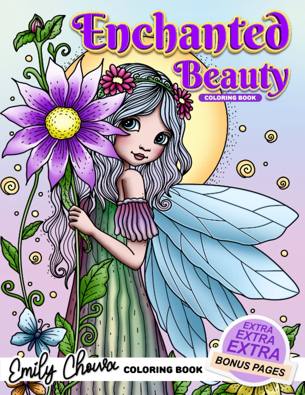 Enchanted Beauty Coloring Book: Coloring Book for Women, Featuring Beautiful Illustration of Fairies, Hairstyles, Faces and Cats... for Relaxation and Stress Relief