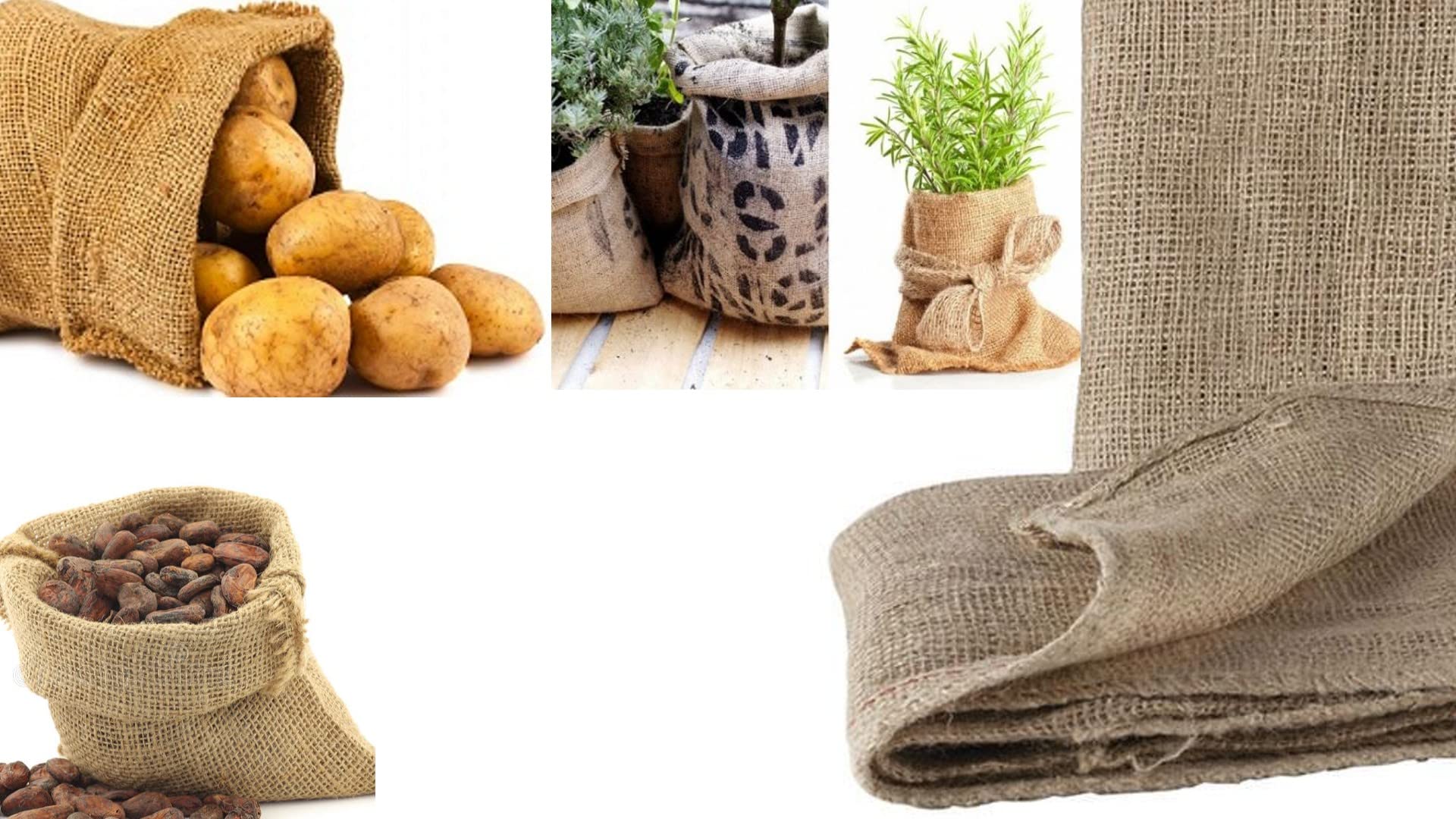 Bricoloco Pack Saco de Yute 100% Biodegradable (51x86cm). Bolsas arpillera biodegradables |Sacos de Recogida escombros o residuos, almacenaje alimentos, regalos o decoración. (12)