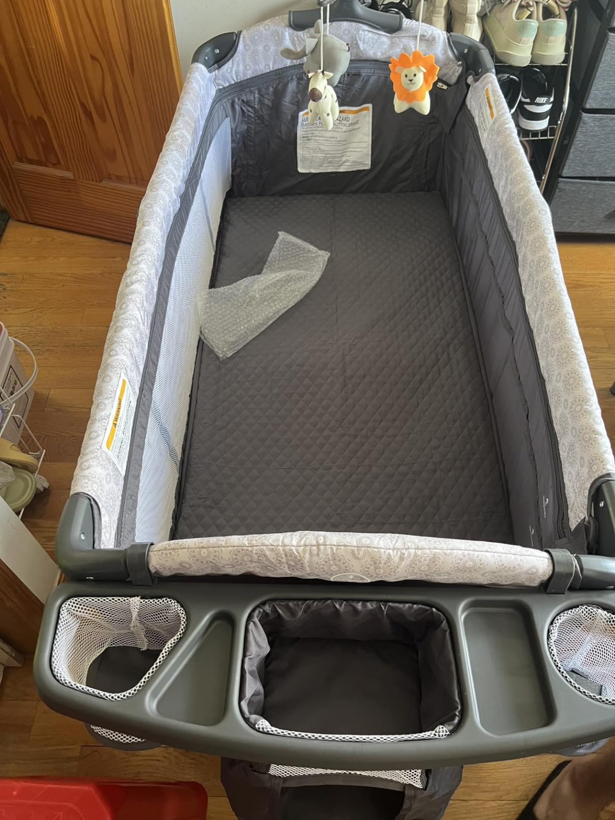 27/mo Finance ELEMARA 4 in 1 Wide Baby Bedside with Diaper
