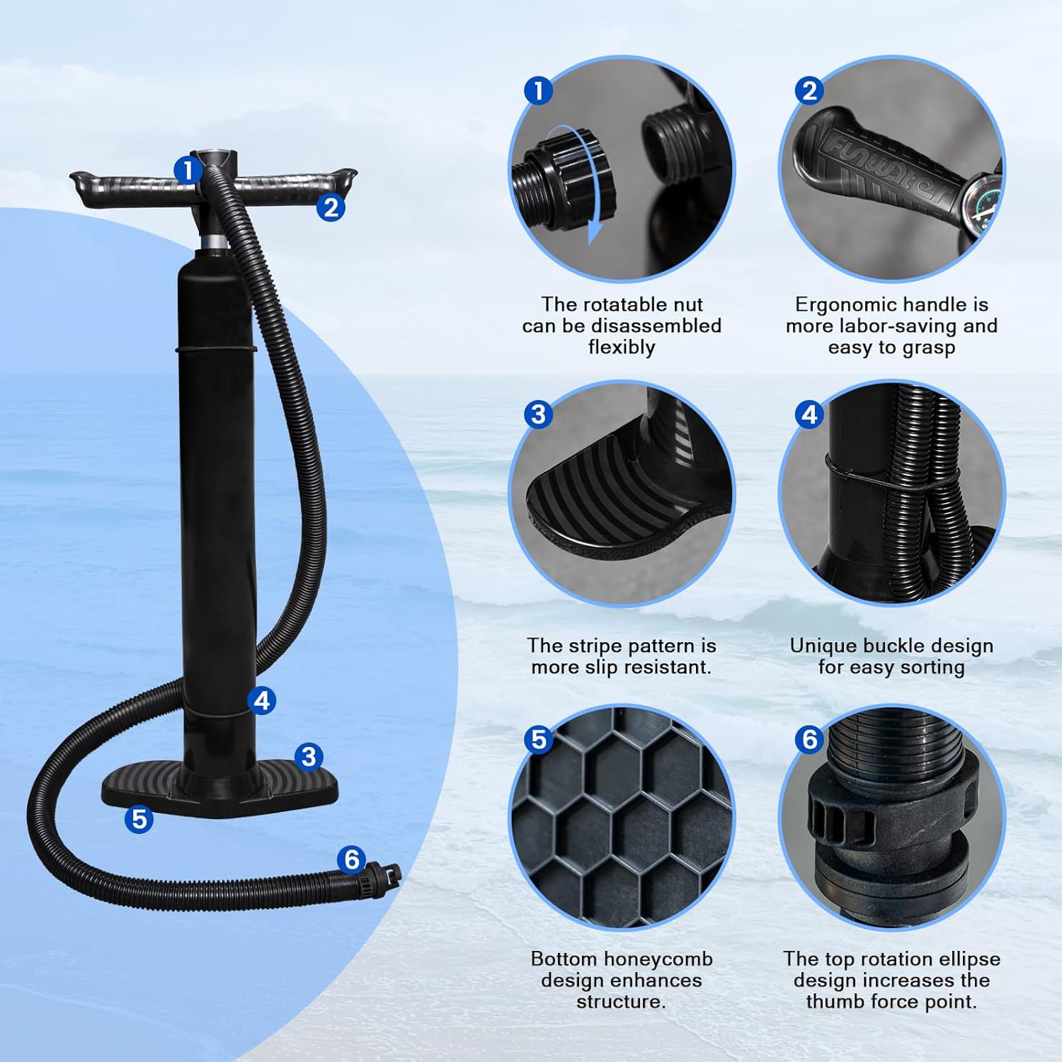 FunWater Stand Up Paddle Board Ultra-Light Inflatable Paddleboard with SUP Accessories for Adults & Youth of All Skill Levels - Image 6