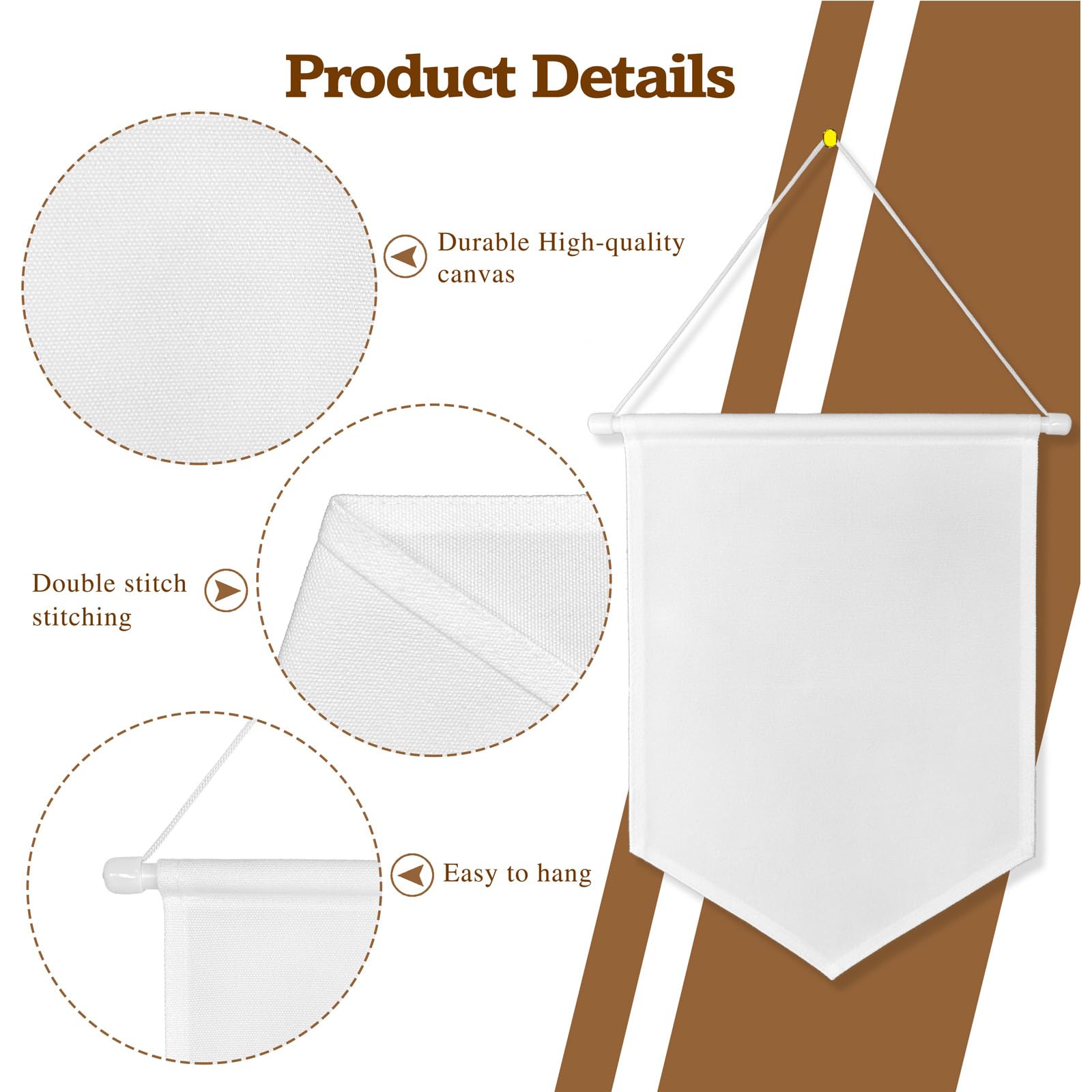 TTXXLL 20pcs Blank Canvas Banner 10.82