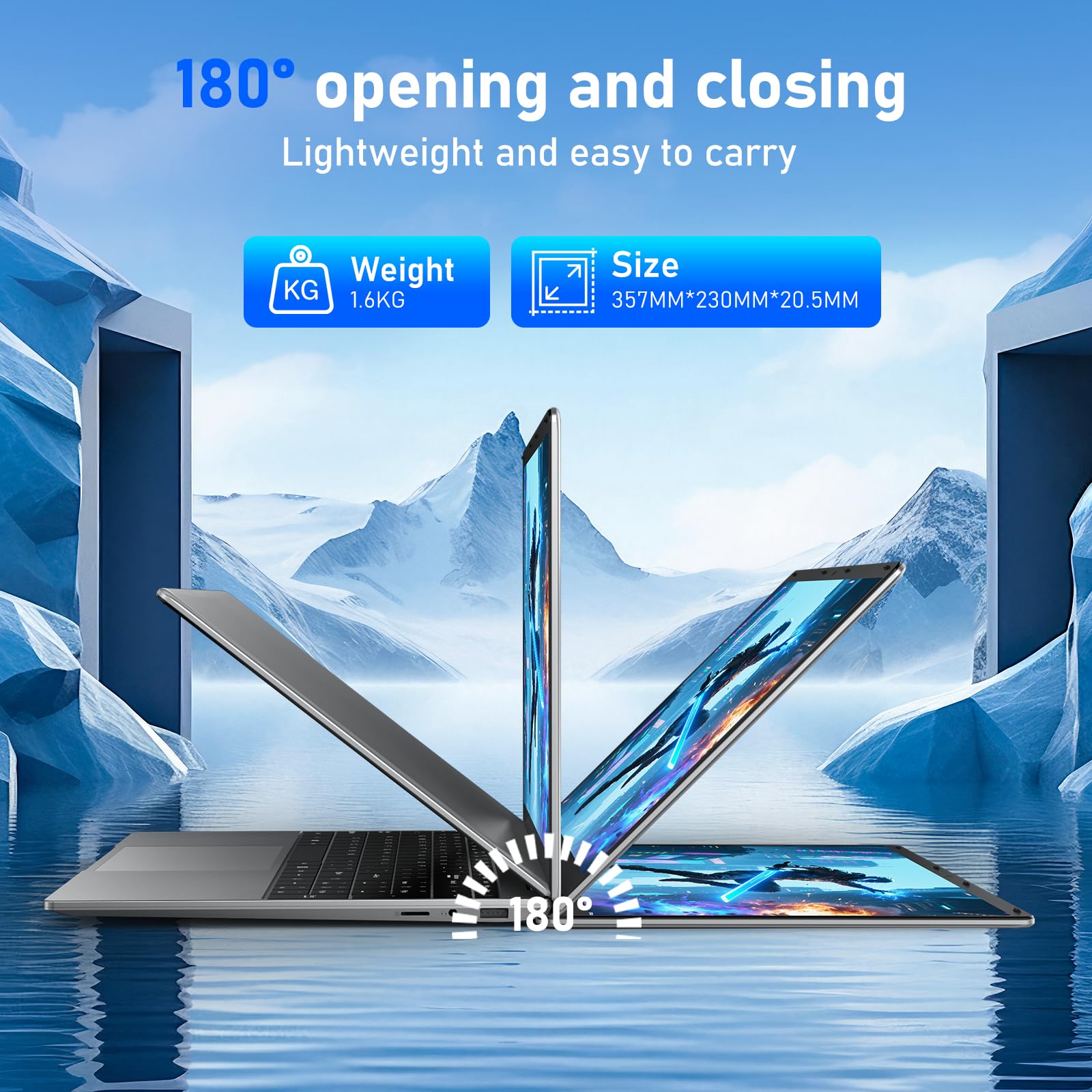 FUNYET Laptop, Portatile da 15,6 Pollici, 8GB RAM 256GB SSD, Processore portatile N4020, IPS FHD 1920 x 1080 Notebook, 180° apertura chiusura, 5000mAh, slot per schede TF, Win11pro Computer