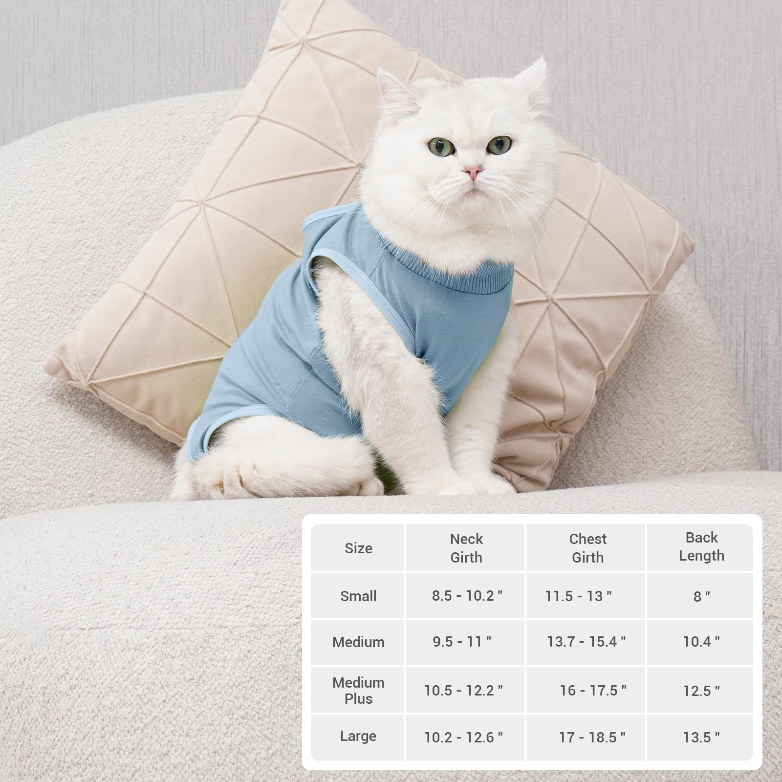 Avont Tuta da Recupero per Gatti, Body Gatto Post Operatorio Sterilizzazione, Cat Recovery Suit, Vestito Gatto per Impedire Leccare Ferita Addominale Dopo l'intervento Chirurgico –Rosa(M)