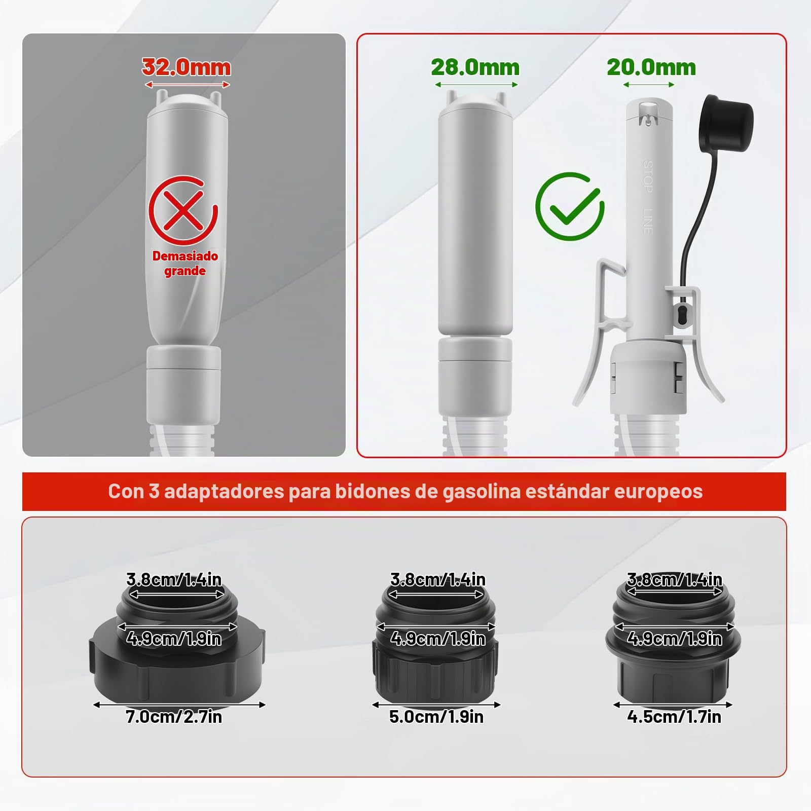 Bomba de Transferencia de Combustible Eléctrica 12V Bomba de Gasolina