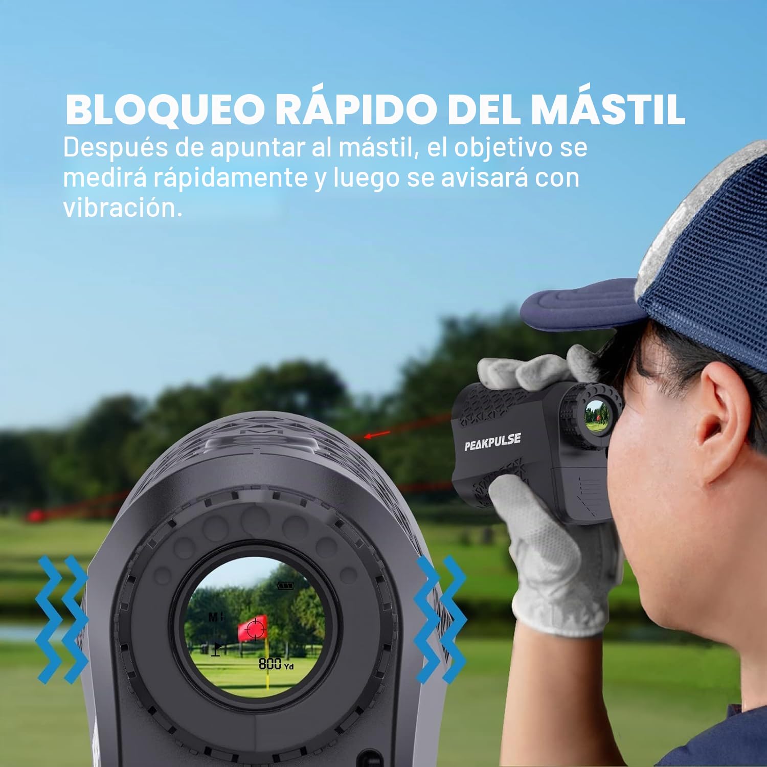 Buscador de rango de golf con pendiente