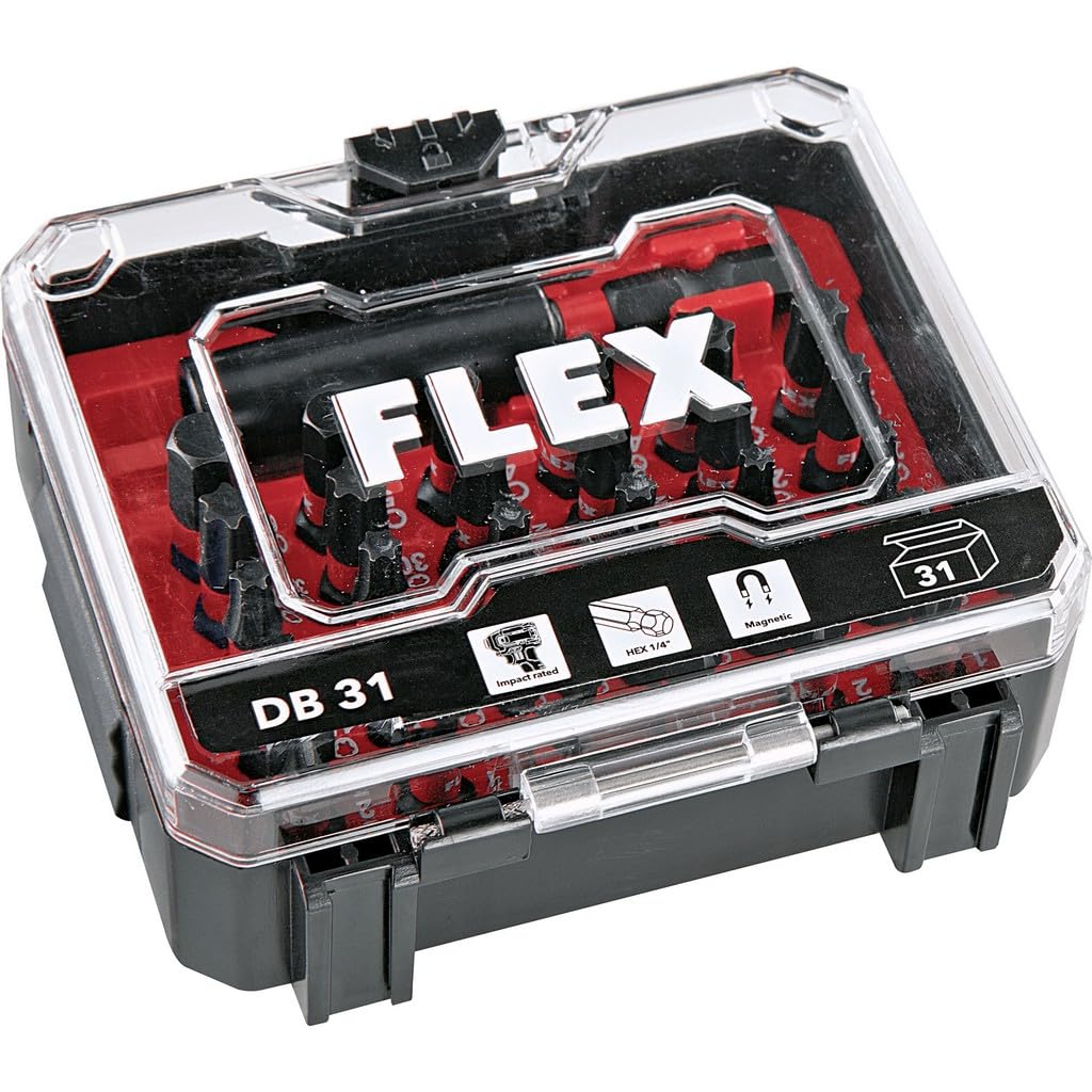 Flex Adventskalender 2024 inkl. 4V Stabschraubendreher, Laser-Entfernungsmesser und 31-Bit-Box - Weihnachtskalender, Werkzeugset, Werkzeugkalender 533102