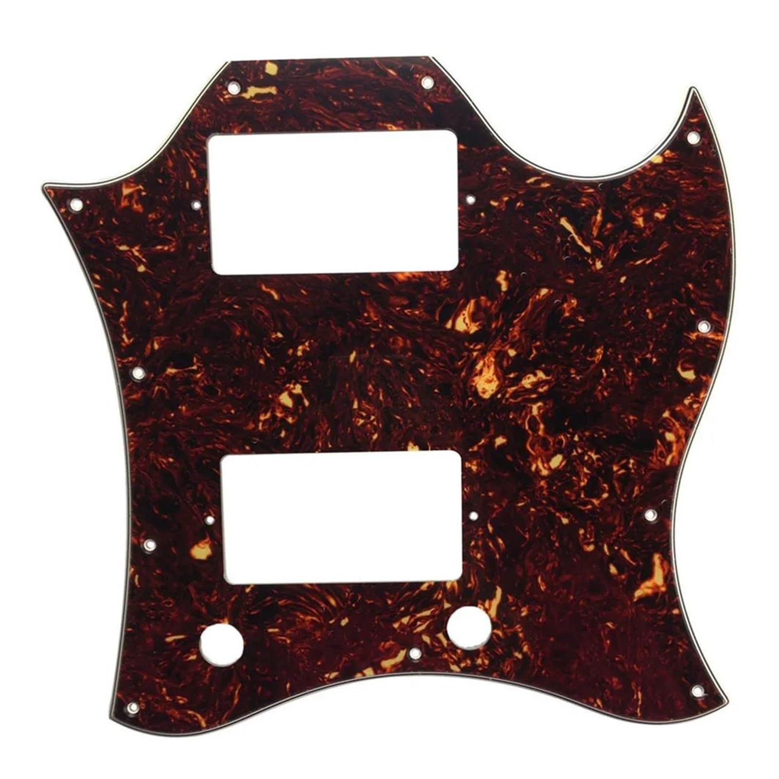 maskownica do gitary Części do gitary - do gitary SG Full Face Pickguard Scratch Plate z przetwornikami PAF Humbucker 4-warstwowy brązowy żółw