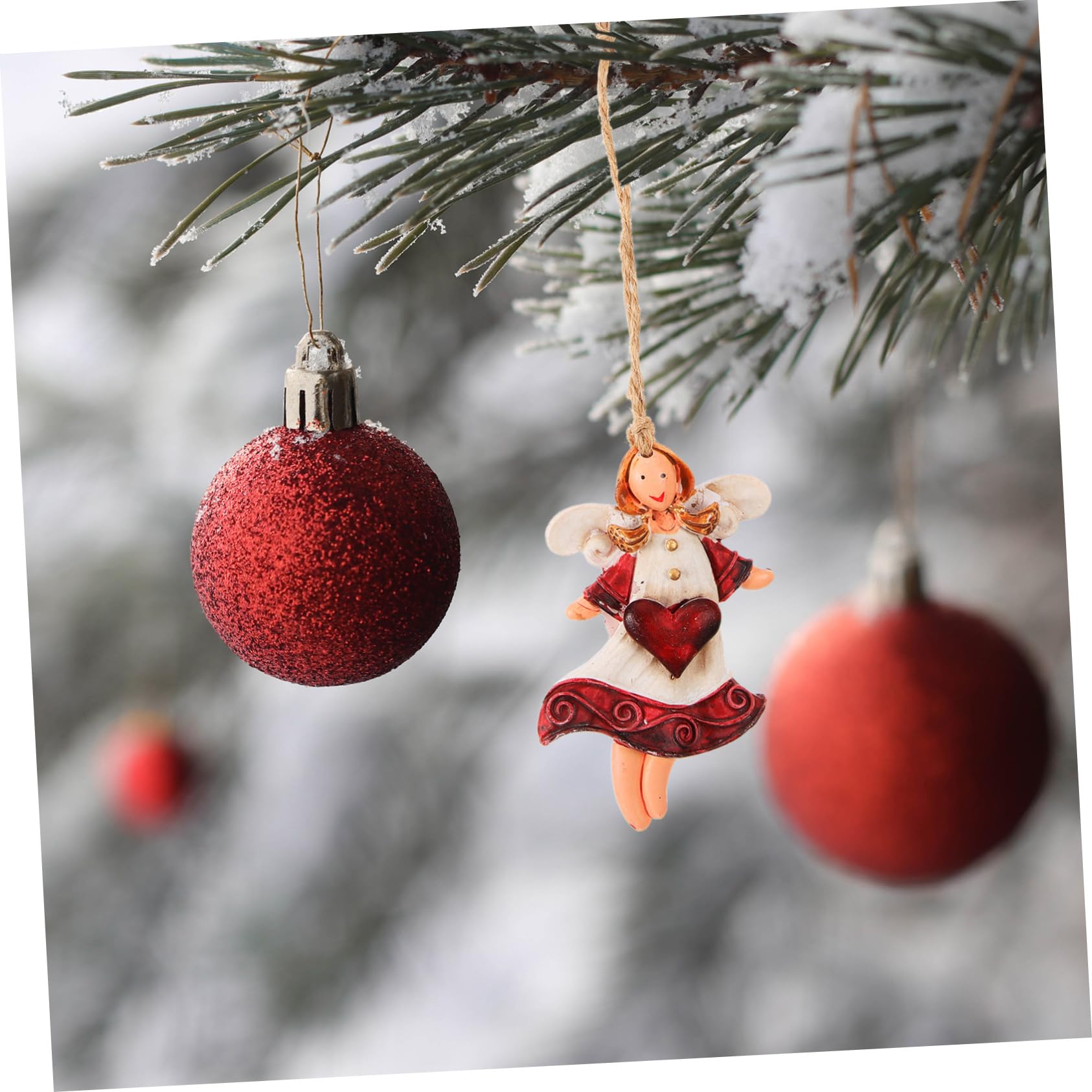 Amosfun 5 Juegos Colgante Ángel De Navidad Christmas Tree Decorations Navideños Christmas Decor Colgantes del Árbol De Navidad Colgante De Ángel Resina 4 Uds * 5