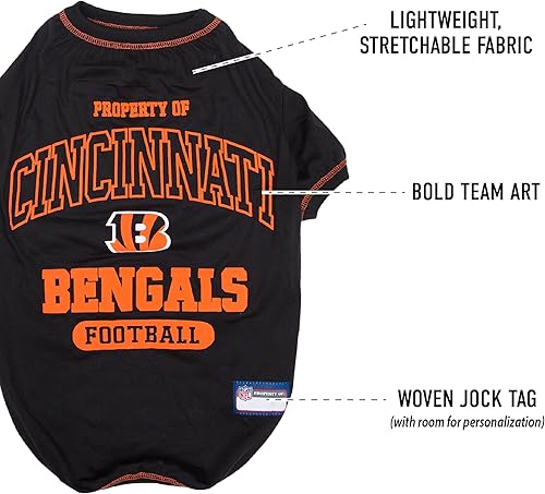 Vista 16 de Camisa de la NFL para mascota, para perros y gatos, duradera, 5 tamaños disponibles en 32 equipos de la NFL, camisetas de la NFL para mascotas