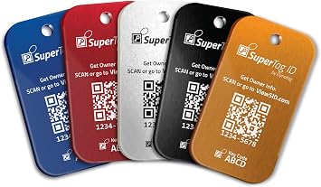 Dynotag Sentry Series Solid Metal Web Enabled Smart Luggage ID Tags + Steel Loops, w. DynoIQTM & Lifetime Recovery Service Variety Bundle