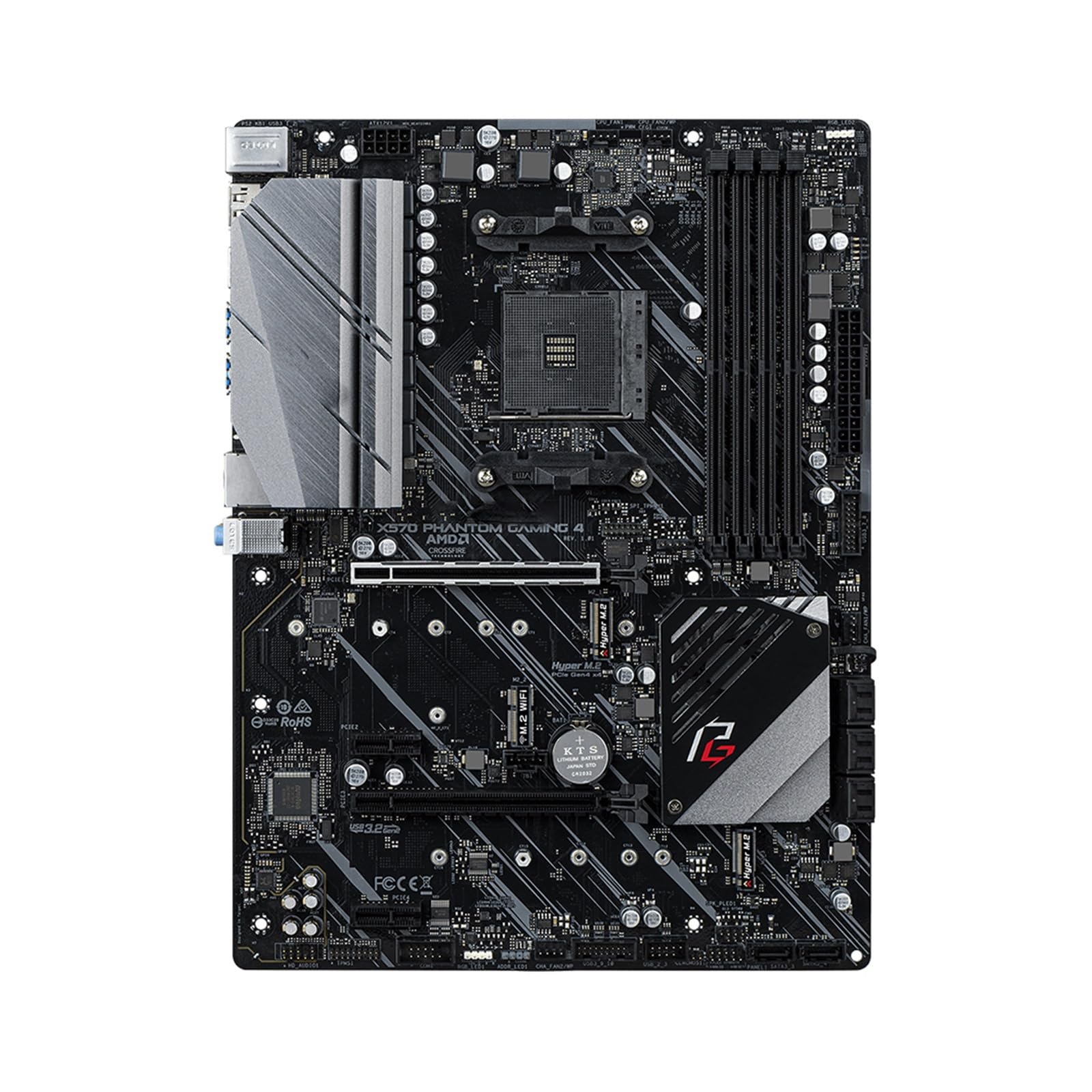 Placa Base Placa Base Fit For ASRock X570 Phantom Gaming 4 Compatible con 5800X3D 5700x3D 5600G CPU 4xDDR4 4666MHz PCIe4.0 M.2 NVME ATX AM4
