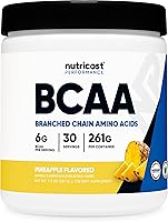 Vista 6 de Nutricost Polvo BCAA (Mango Naranja, 60 Porciones) - Relación Óptima 2:1:1, Sin Gluten, Sin OMG, Vegetariano