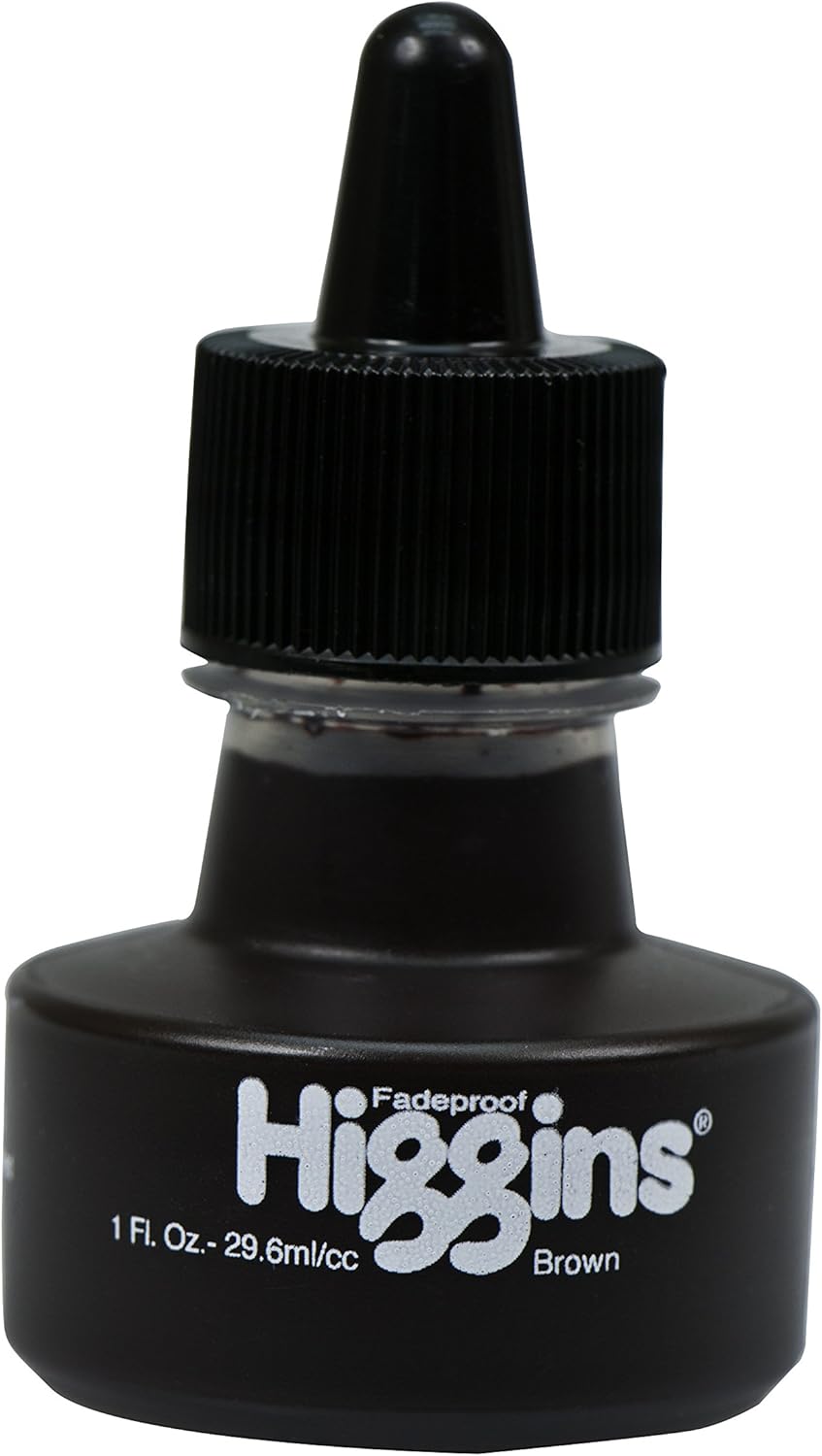 Higgins Pigmented Drawing Ink, Black, 1 Ounce Bottle (44021) : Artists Inks : Arts, Crafts & Sewing