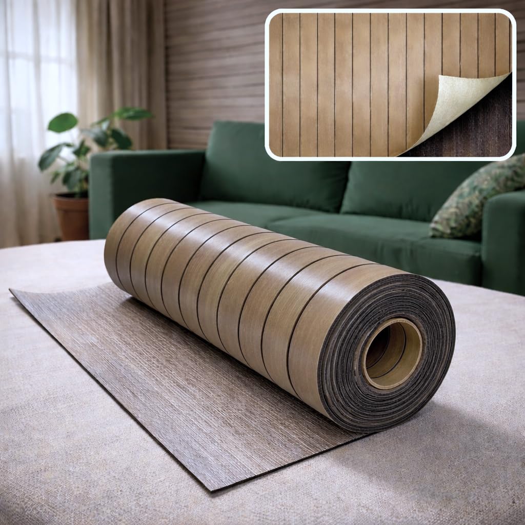 Efecto madera aislante del sonido rollo SXP láminas autoadhesivas roble natural para pared 1
