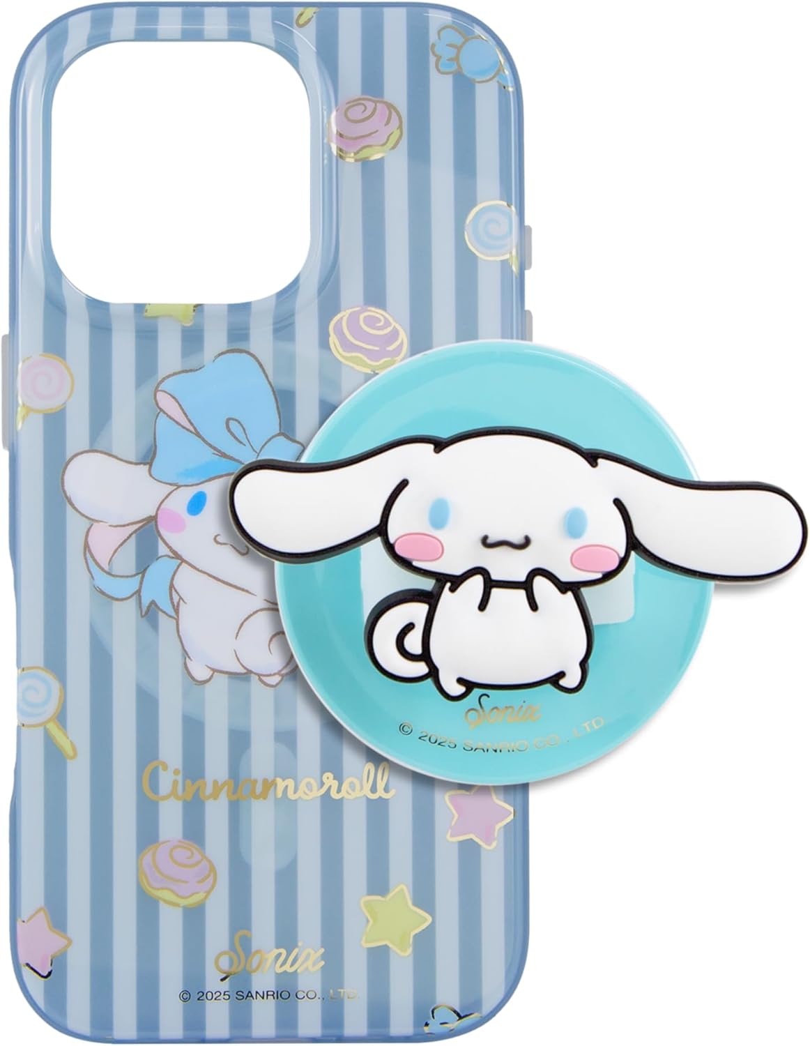 Sonix x Sanrio Magnetic Silicone Phone Ring (Cinnamoroll) + Case for MagSafe iPhone 16 Pro (Cinnamoroll Lovely Ribbons)