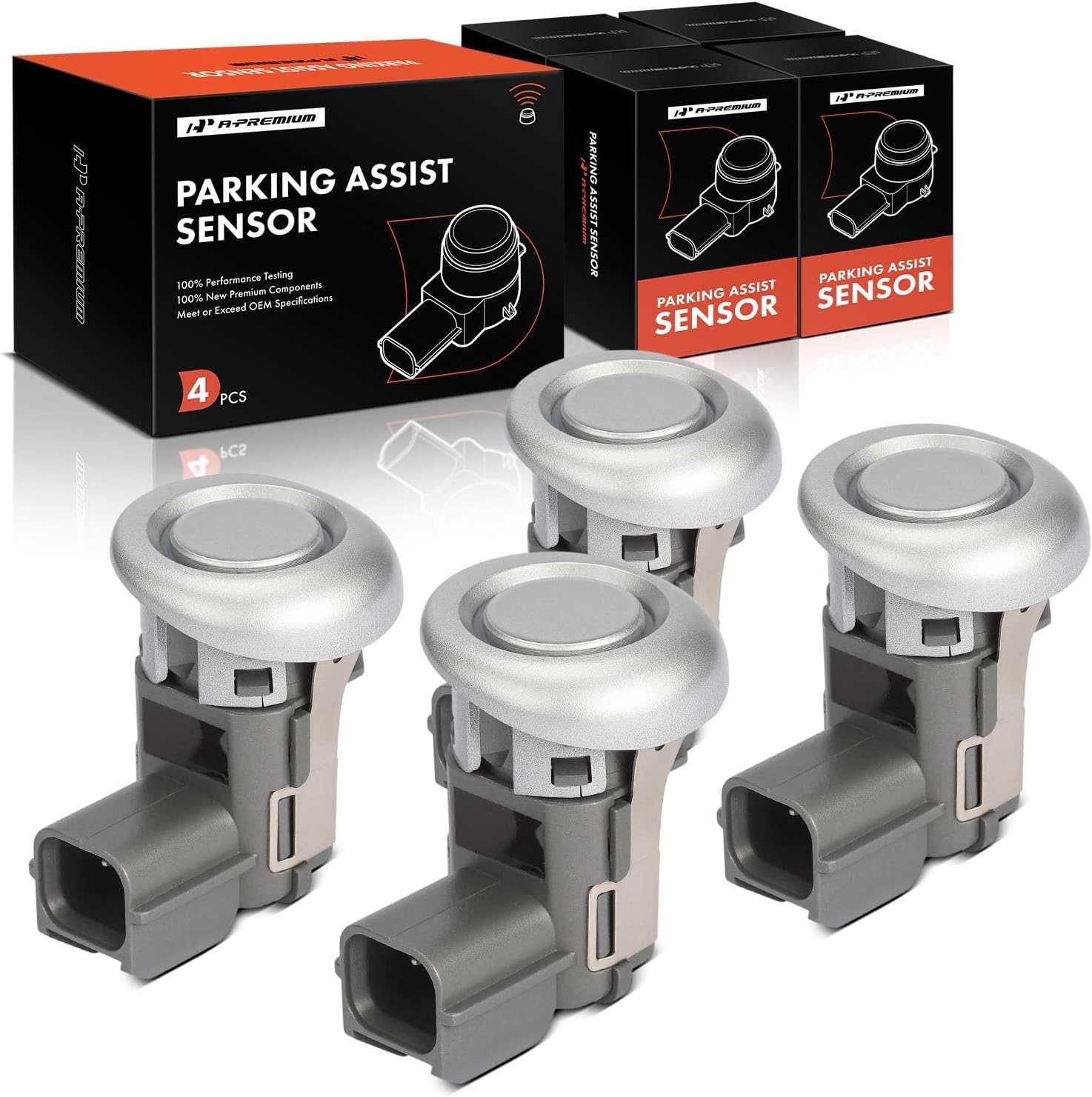 A-Premium 4-Pack Rear Reverse Backup Parking Assist Sensor Compatible with Nissan Models - NV1500 NV3500 2012-2015 2017-2019, NV2500 2012-2013 2015-2017 2019