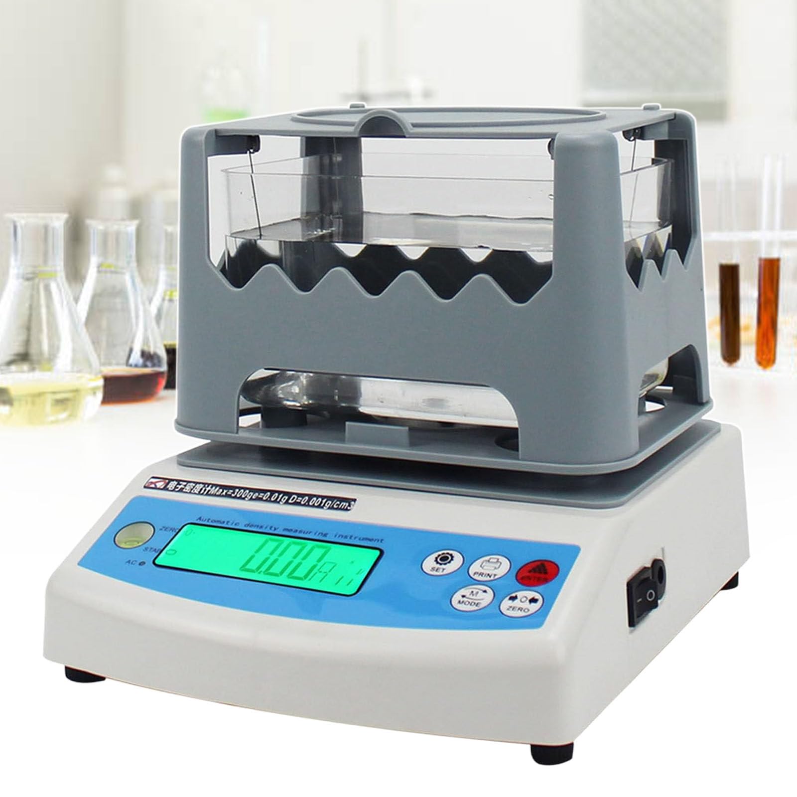 Densímetro Electrónico De Sólidos, De Alta Precisión De 0,001 G/cm³, Peso Máximo 300 G/600 G, con Compensación De Solución, para Fábricas De Maquinaria Y Laboratorios,600A