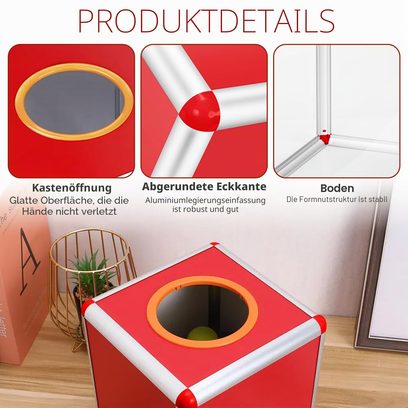 Lotterie-Box, Kasten Lotterie-Box 25cm, Lotteriebox, Tombola-Box, Spendenbox, Wahlurne Für Spenden Abstimmungen Verlosungen, Aluminiumlegierung