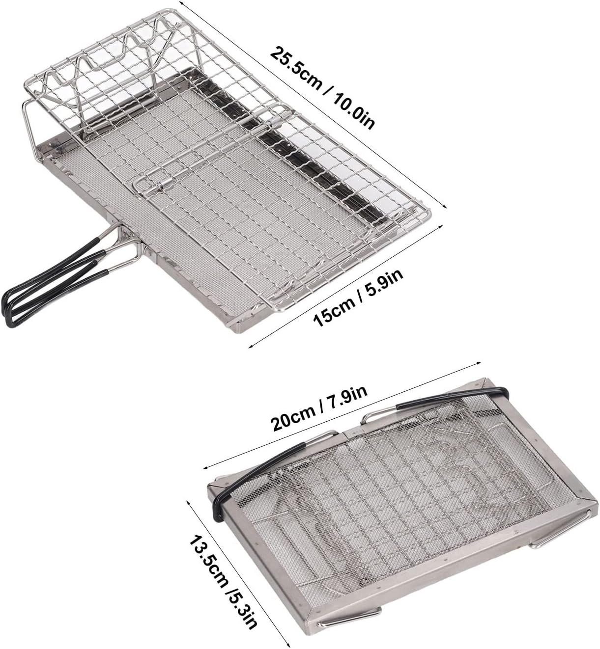 Camping Stove Toaster, Stainless Steel Portable Foldable Stable Structure Gas Toaster for Outdoor Stovetop Camping