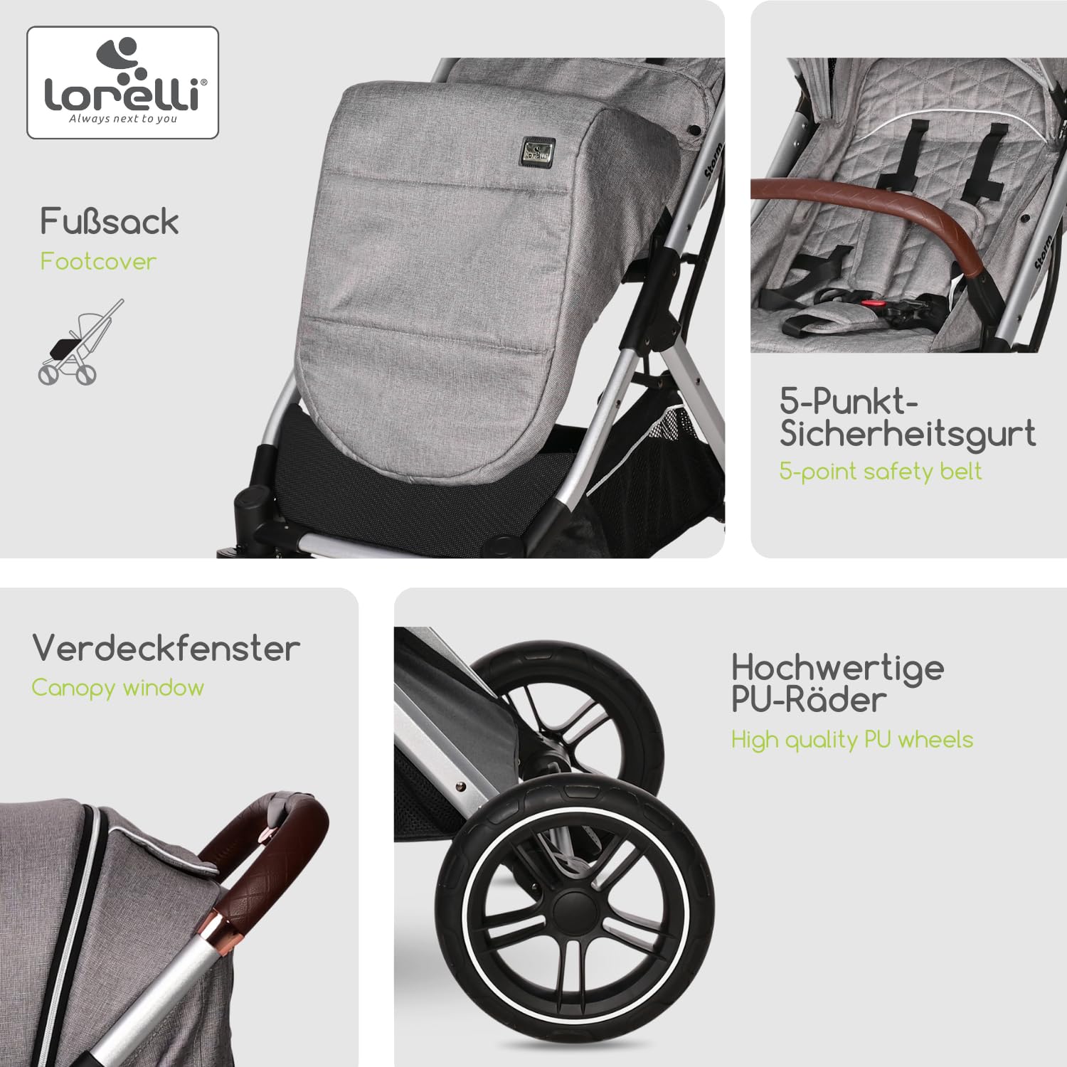 Lorelli Passeggino Storm Opaline Grey