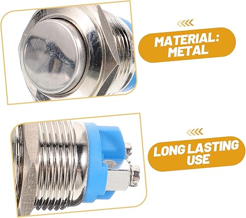 Miniatura 6 de DOITOOL Botones decorativos de metal, botones decorativos, botón de puerta de garaje, placa de empuje, botón de timbre de puerta, solo botón de