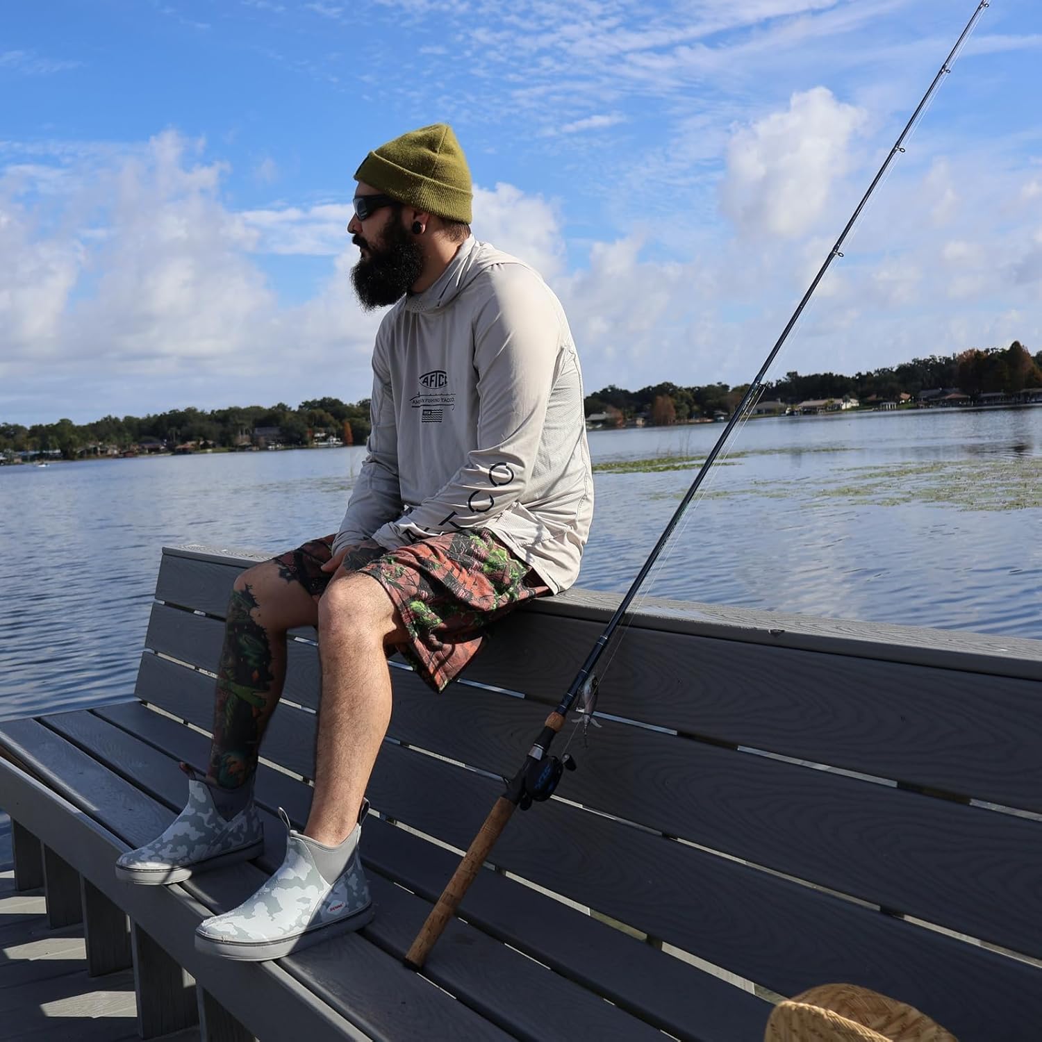 Showave Deck Boots for Men Ankle Rain Boots Men Insulated Rubber Boot Neoprene Mud Waterproof Boot Boat Fishing Booties for Sailing Gardening - Image 3