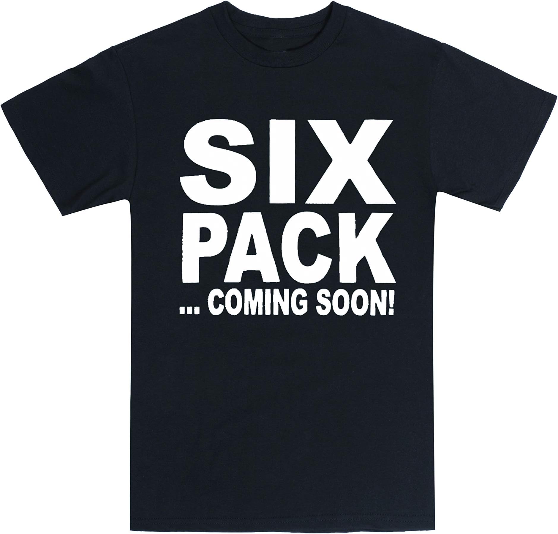 SIX Pack Coming Soon Men T-Shirt (2XLARGE) Black