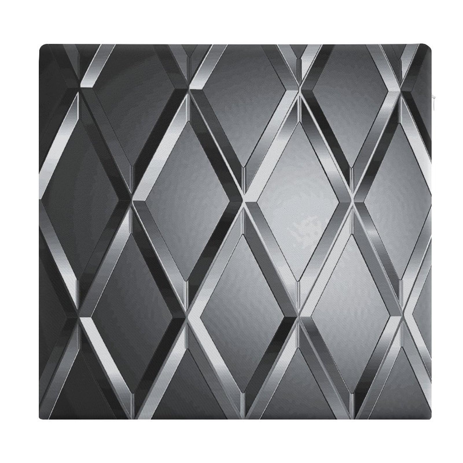 Adfgyerh Style Silver Geometric Figure Cushions Memory Foam For Adults, Seat Cushion Chair Pads Soft, Square Pillows For Dining, Kitchen, Office, Patio Chairs